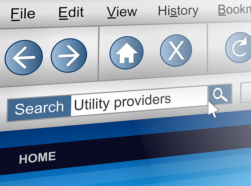 Utility providers in search engine window
