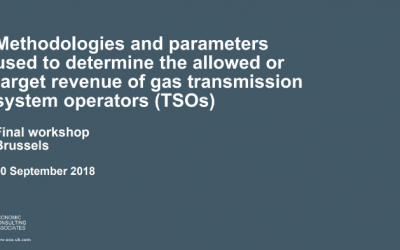 ECA study on EU revenue-setting approaches for gas transmission